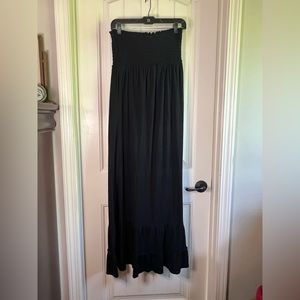 Miken Women’s Large Black Maxi Strapless Dress